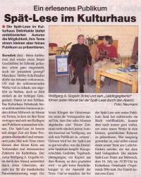 Artikel über Spätlese